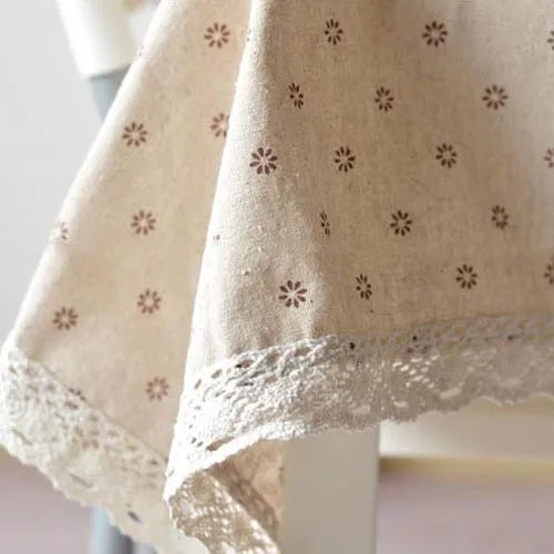 Embroidered Linen Table Cloth