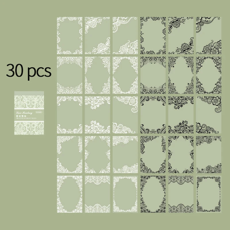 30pc Black and White Scrapbooking Paper