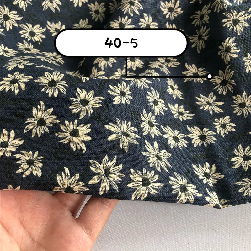 145x50cm Floral Cotton Linen DIY Sewing Cloth