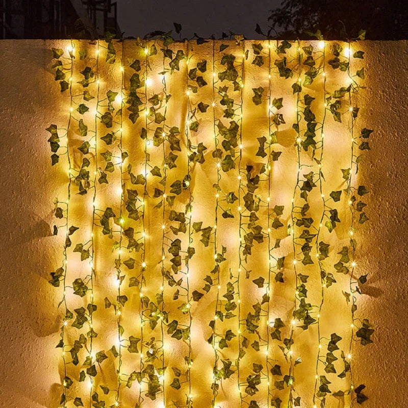 String Light Leaf Flower Decor