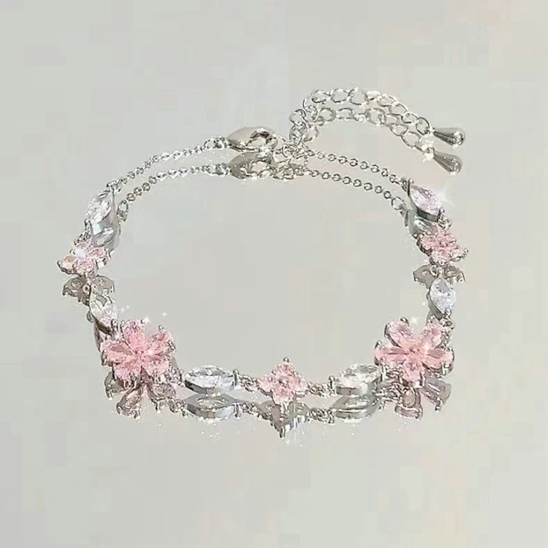 Cute Crystal Bracelet Bow Charms