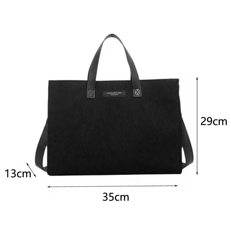 Corduroy Satchel Women’s Tote Bag