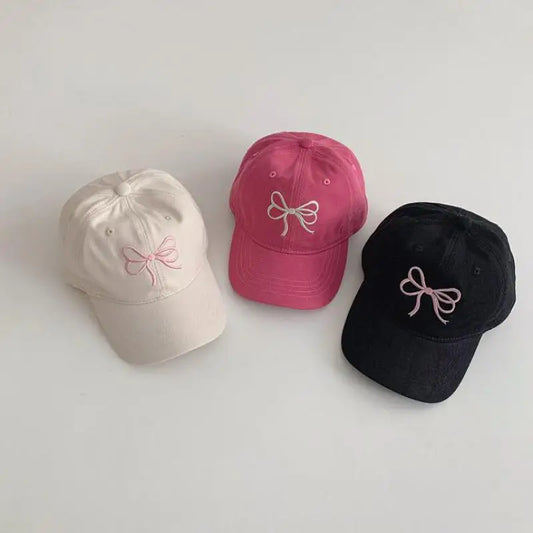 Bow Embroidery Bow Baseball Cap