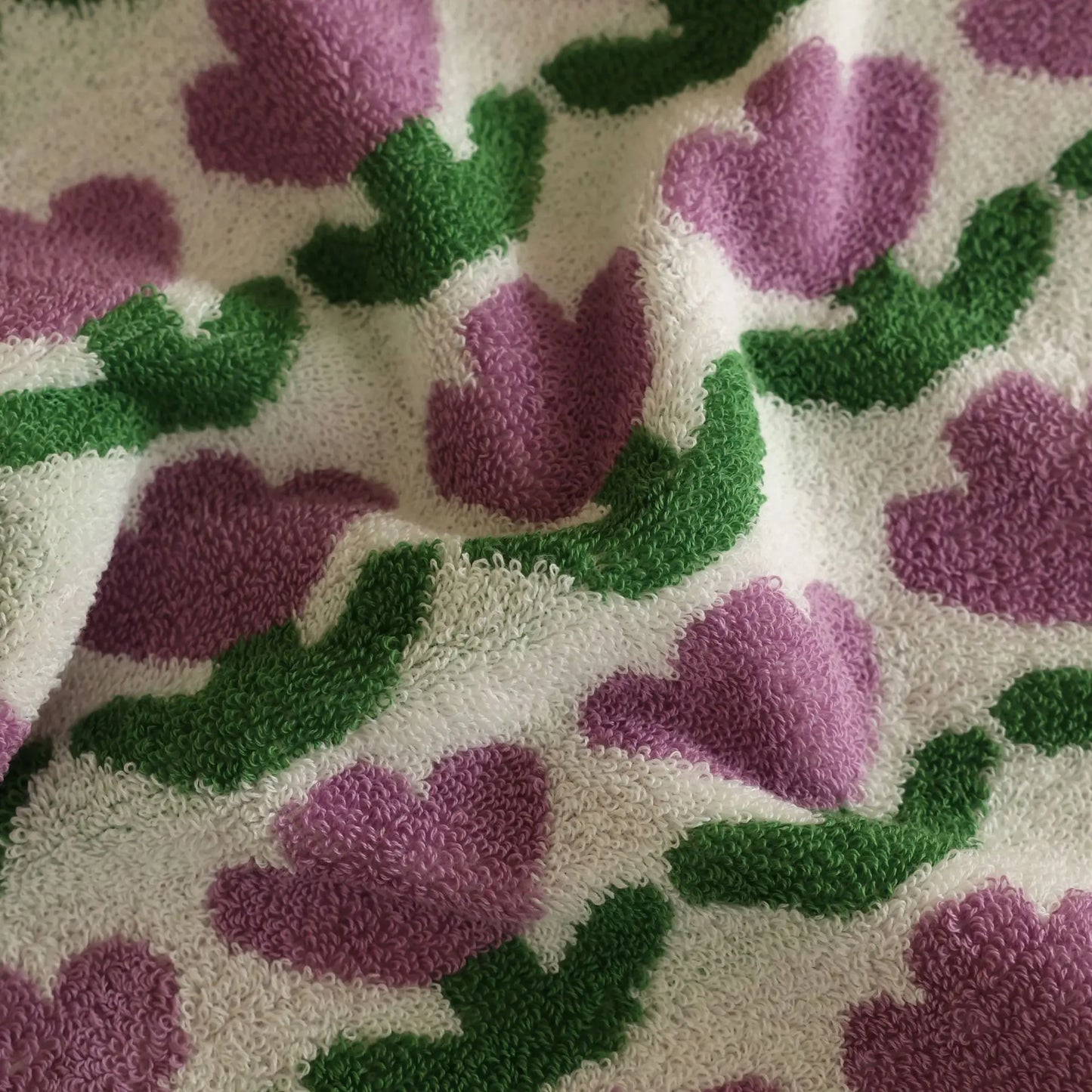 Flower Print Bath Towel