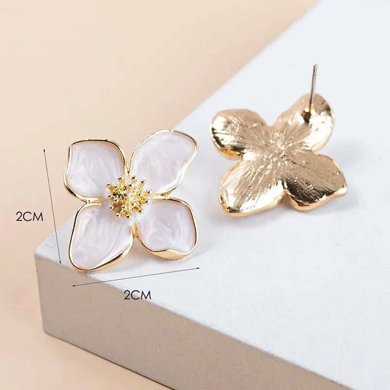 Cute Flower Earrings 2 Pair