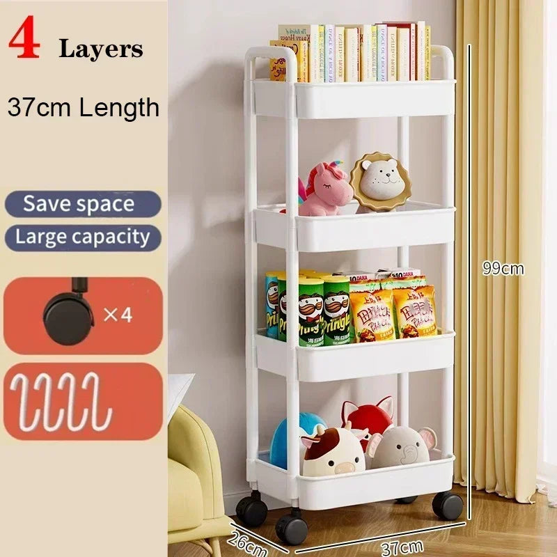 Shelf Storage Organizer Trolley Cart