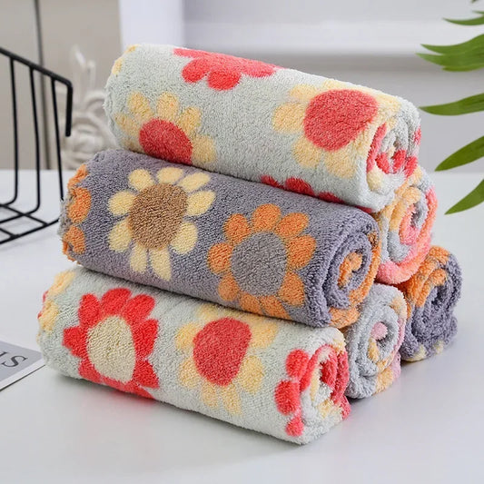 4pc Kitchen Cloth Towels Flower Print