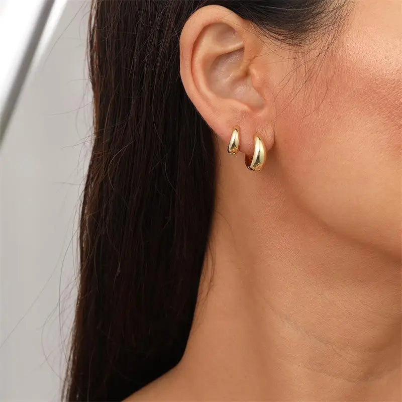 Minimalist Small Hoop Earrings Women