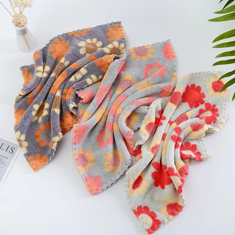 4pc Kitchen Cloth Towels Flower Print