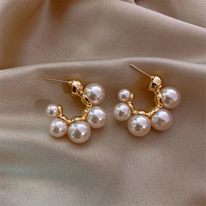 Cute Pearl Stud Simple Earrings Women