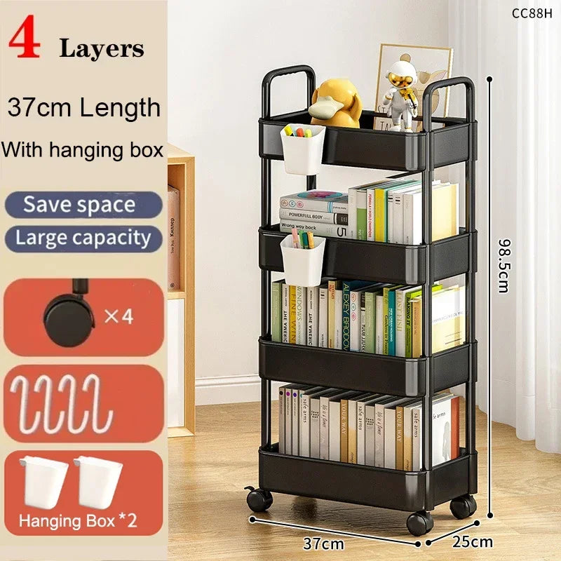 Shelf Storage Organizer Trolley Cart