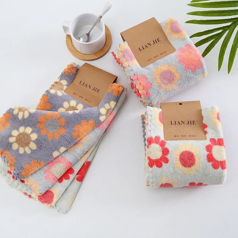 4pc Kitchen Cloth Towels Flower Print