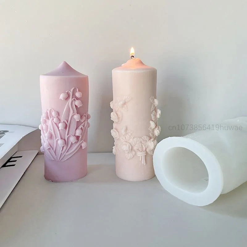 Flower Detail Candle Mold DIY