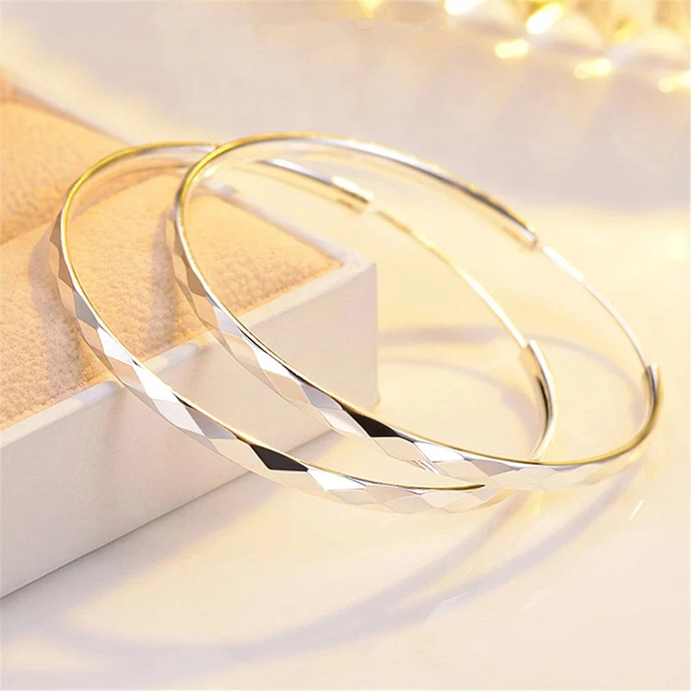 Sterling Silver Big Hoop Earrings