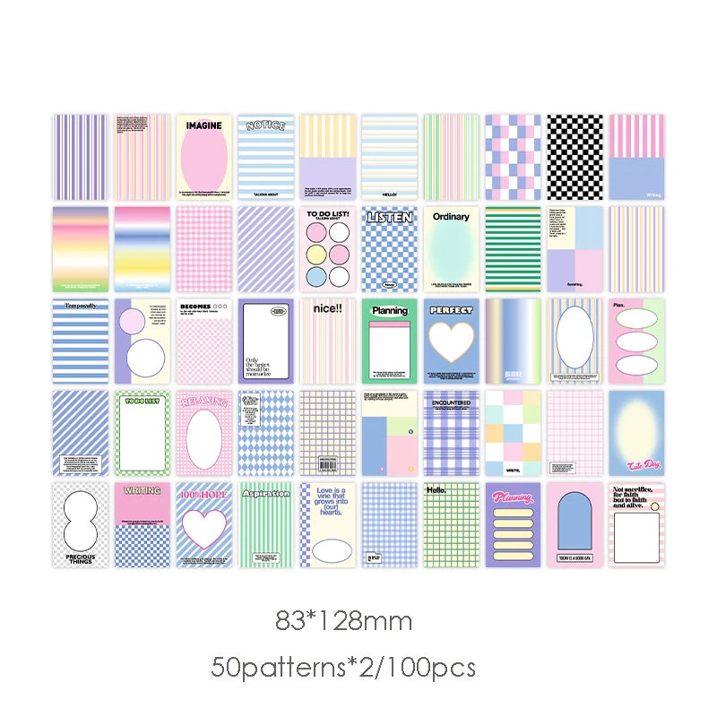 100PC Scrapbooking DIY Collage Stationary