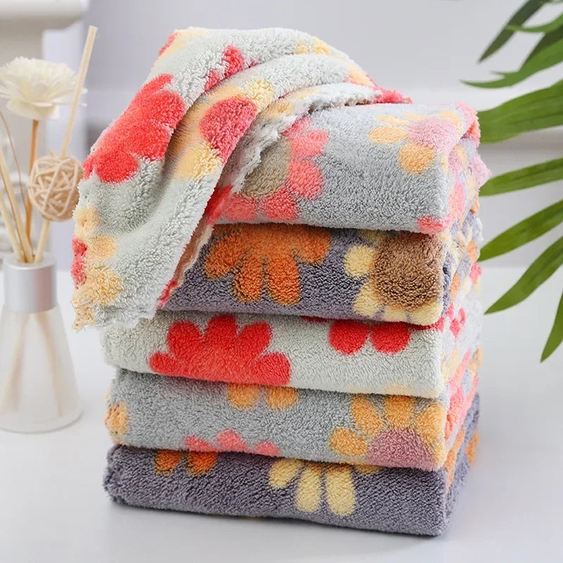 4pc Kitchen Cloth Towels Flower Print