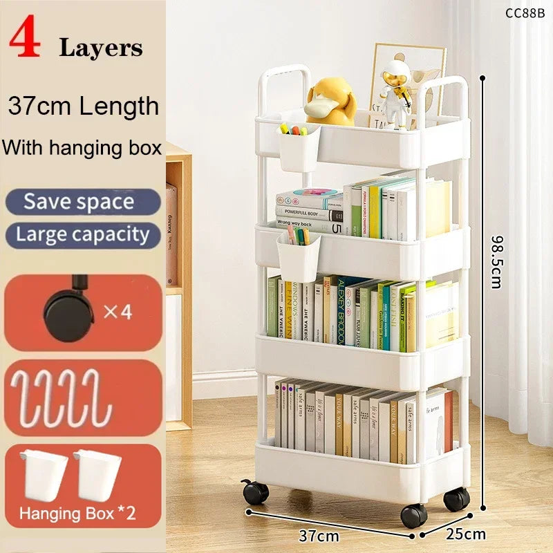 Shelf Storage Organizer Trolley Cart