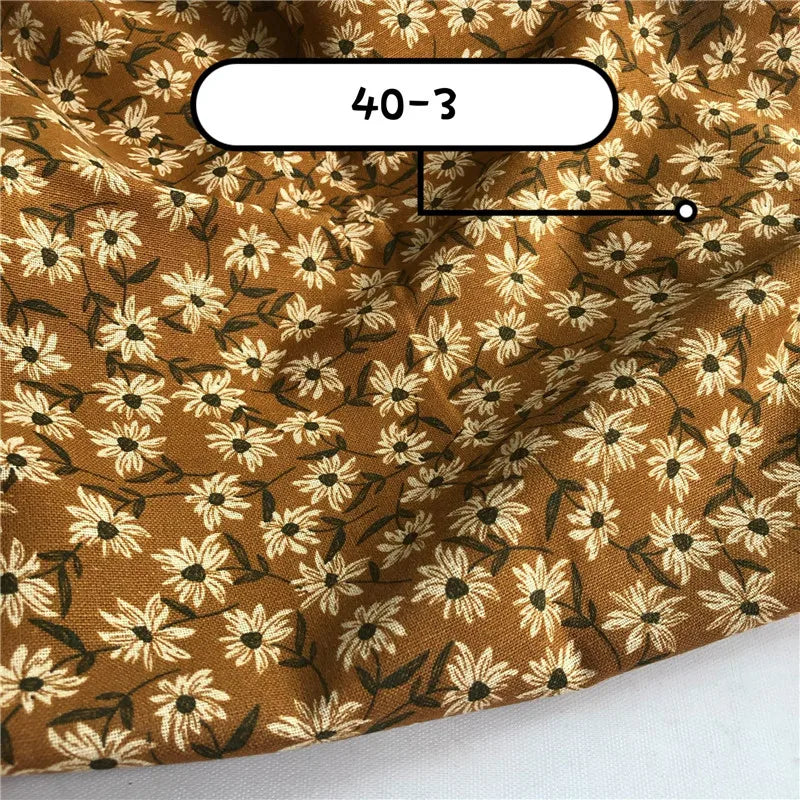 145x50cm Floral Cotton Linen DIY Sewing Cloth