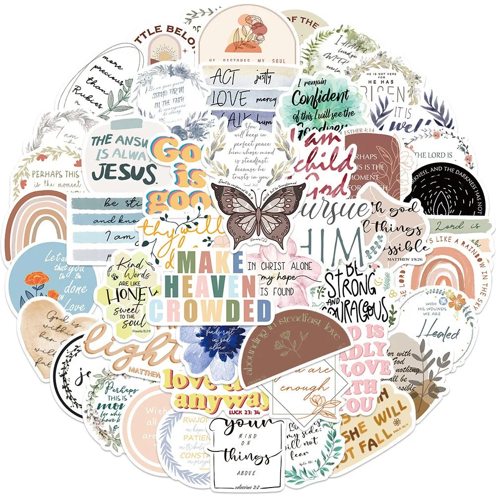 50pcs Christian Bible Stickers