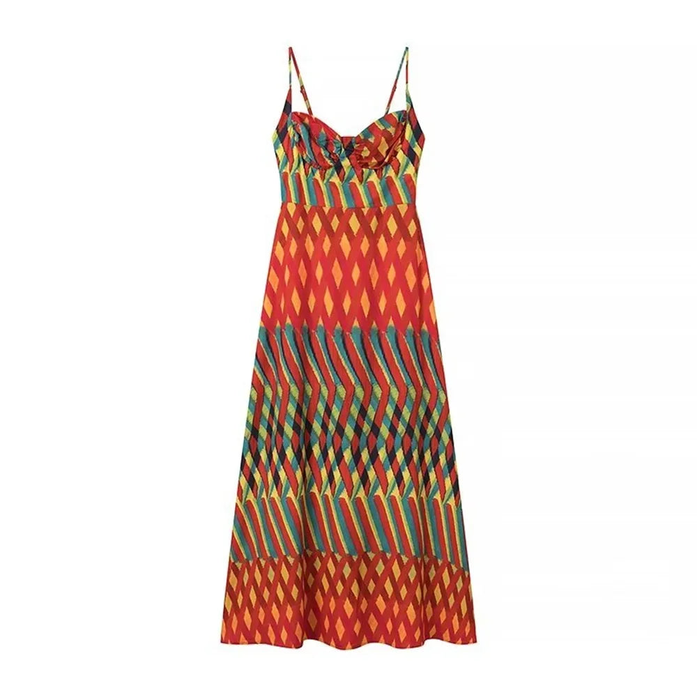 Vibrant Printed Summer Dress