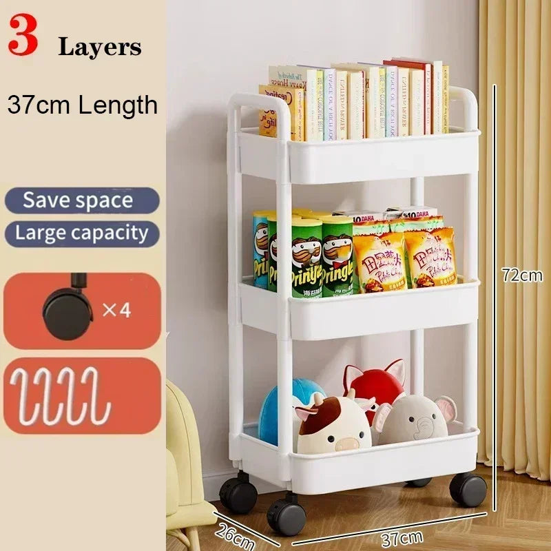 Shelf Storage Organizer Trolley Cart