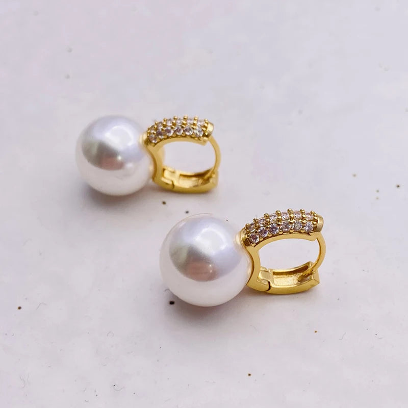 Cute Pearl Stud Simple Earrings Women