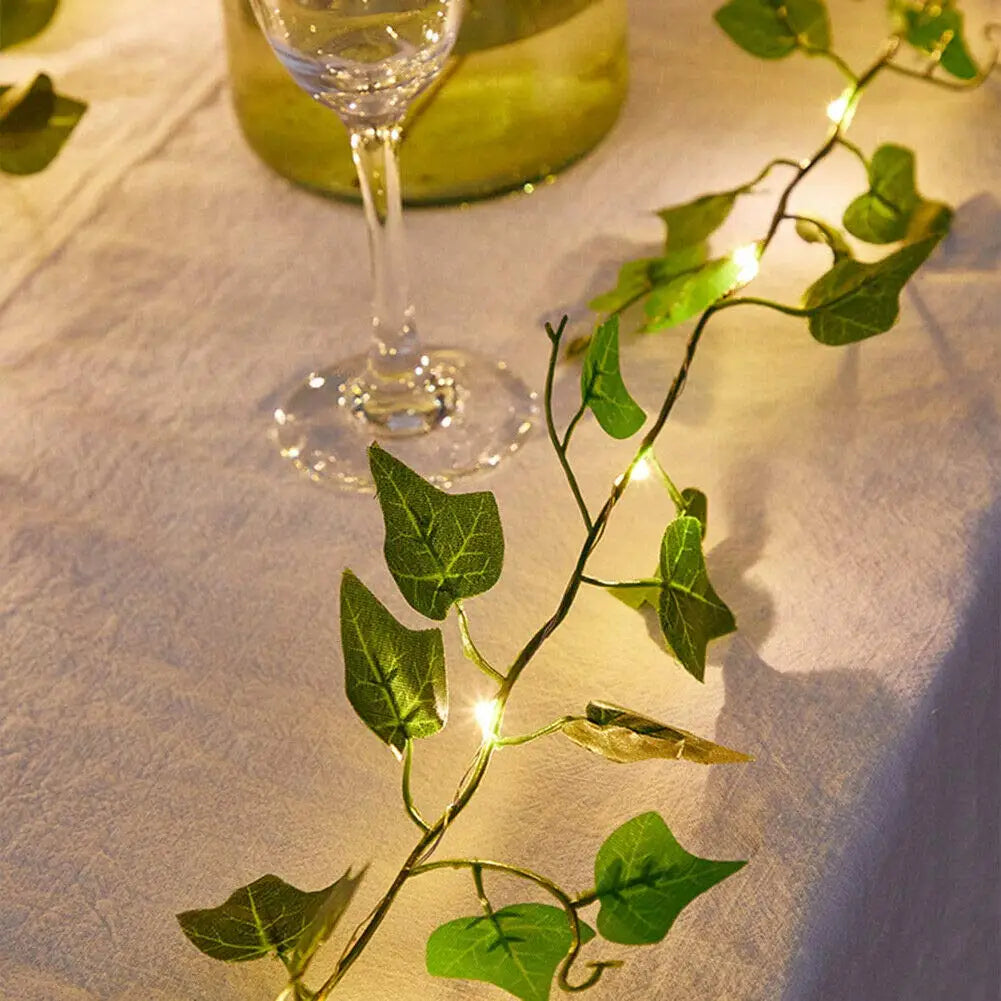 String Light Leaf Flower Decor