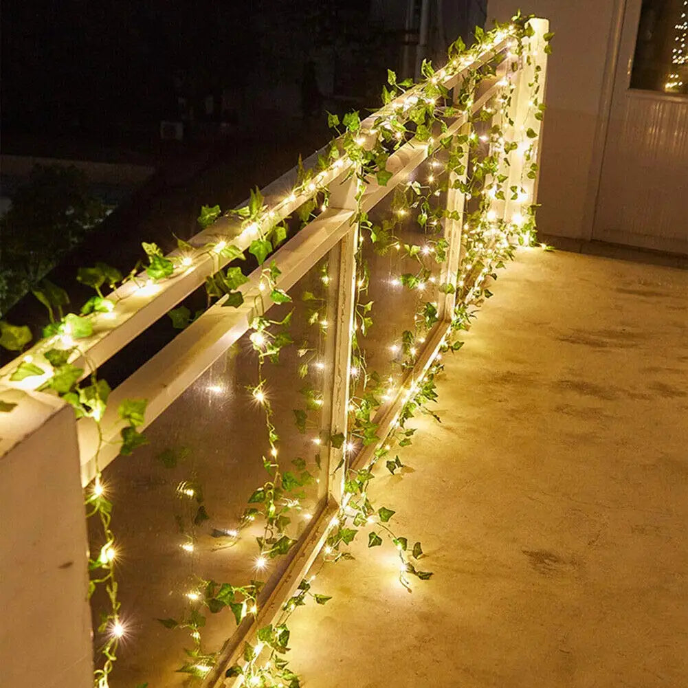 String Light Leaf Flower Decor